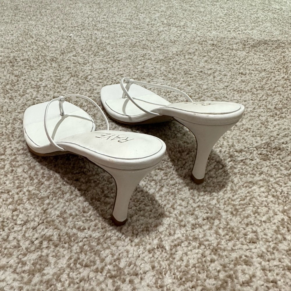 Revolve Raye Corso Heels Mules in White Size 7 - Picture 5 of 7